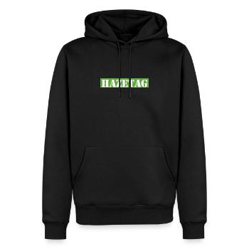 Hazetag - Männer Premium Bio Hoodie - Schwarz - Vorne - Nico (187cm)