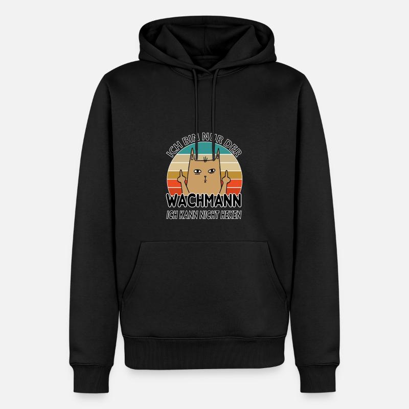 Wachmann - Männer Premium Bio Hoodie - Schwarz