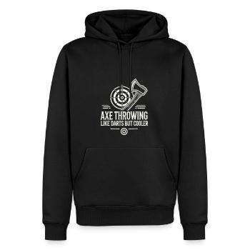 Axtwerfen wie Darts, aber cooler - Männer Premium Bio Hoodie - Schwarz - Vorne - Nico (187cm)
