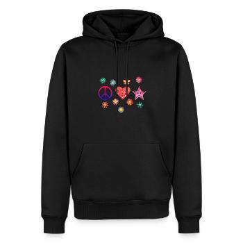 Seestern - Männer Premium Bio Hoodie - Schwarz - Vorne - Nico (187cm)