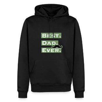 Best Dad Ever | Vatertags Geschenk Shirt - Männer Premium Bio Hoodie - Schwarz - Vorne - Nico (187cm)