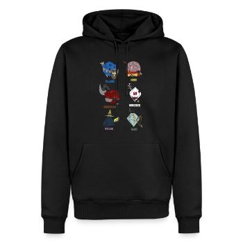 Aventure RPG Dice Fantasy Cadeau - Sweat à capuche Premium bio Homme - noir - Devant - Nico (187cm)