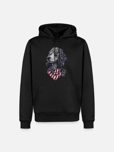 Pudel - Männer Premium Bio Hoodie - Schwarz
