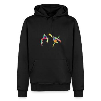 Tanzen, Tänzerin, Breakdance, gymnastik - Männer Premium Bio Hoodie - Schwarz - Vorne - Nico (187cm)