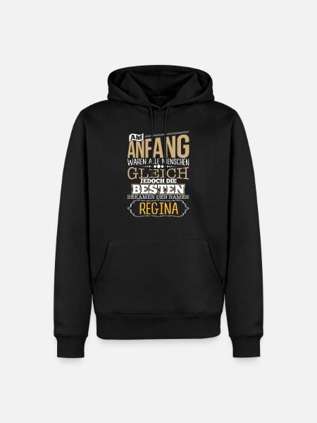 REGINA - Die Besten - Männer Premium Bio Hoodie - Schwarz