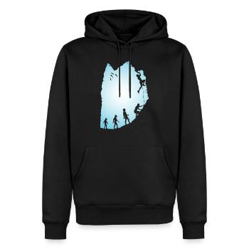 Escalade - Sweat à capuche Premium bio Homme - noir - Devant - Nico (187cm)