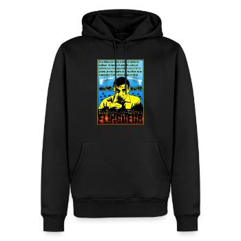 culte limited édition flingueur lino ventura - Sweat à capuche Premium bio Homme - noir - Devant - Nico (187cm)