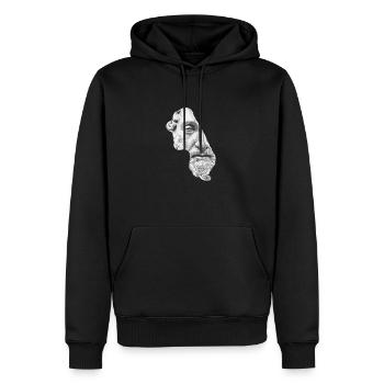 STATUE - Men’s Premium Organic Hoodie - black - Front - Nico (187cm)