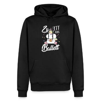 Trop gros pour la Licorne épaisse de Ballet - Sweat à capuche Premium bio Homme - noir - Devant - Nico (187cm)