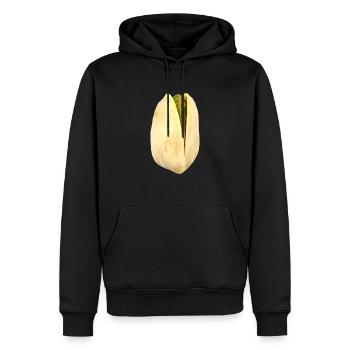 Pistazie - Männer Premium Bio Hoodie - Schwarz - Vorne - Nico (187cm)