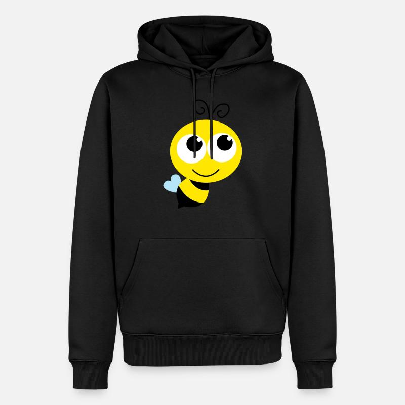 Die Bee - Männer Premium Bio Hoodie - Schwarz