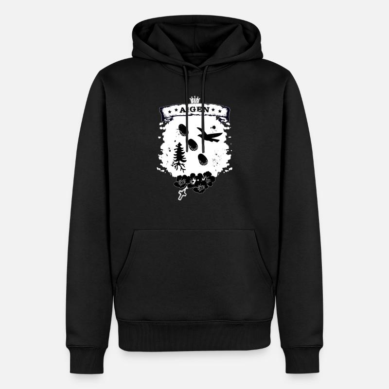 Aigen im Ennstal - Sweat à capuche Premium bio Homme - noir