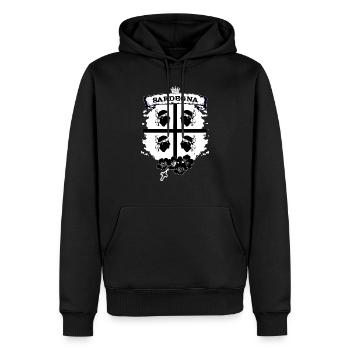 Sardegna - Männer Premium Bio Hoodie - Schwarz - Vorne - Nico (187cm)