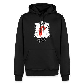 Canton de Bâle - Sweat à capuche Premium bio Homme - noir - Devant - Nico (187cm)