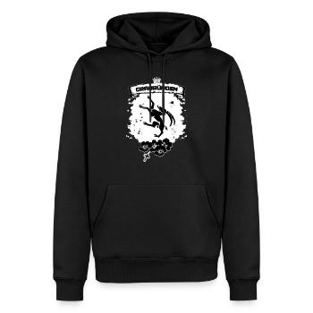 Graubünden - Männer Premium Bio Hoodie - Schwarz - Vorne - Nico (187cm)