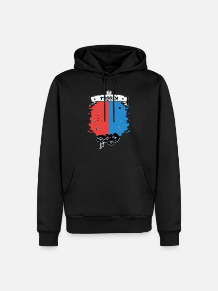 Tessin - Männer Premium Bio Hoodie - Schwarz