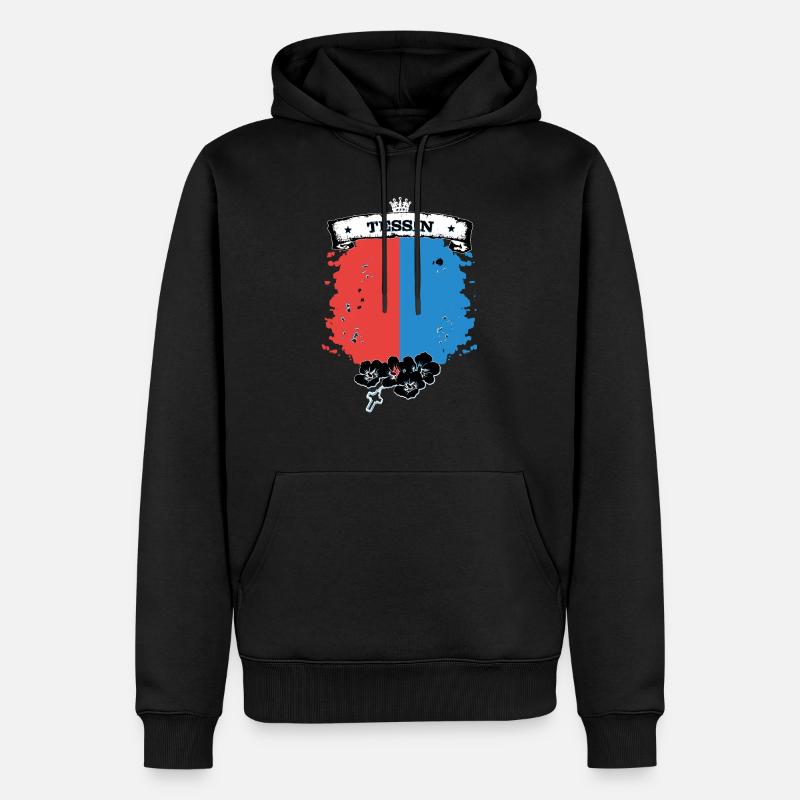 Tessin - Männer Premium Bio Hoodie - Schwarz