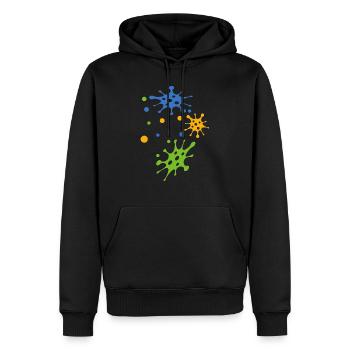 Virus Bacterium Monkey pox Corona cell colorful - Men’s Premium Organic Hoodie - black - Front - Nico (187cm)