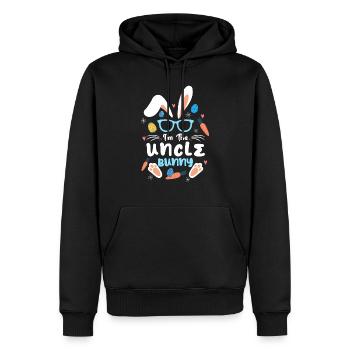 I'm The Uncle Rabbit Rabbit Rabbit Ear Sunglasses - Men’s Premium Organic Hoodie - black - Front - Nico (187cm)