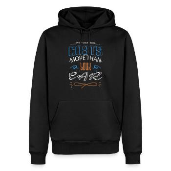 jokes baseballtshirt gift idea - Männer Premium Bio Hoodie - Schwarz - Vorne - Nico (187cm)