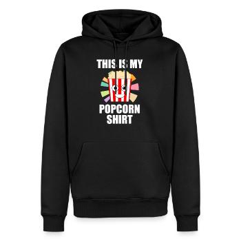Popcorn Designs Citation drôle Popcorn Chef - Sweat à capuche Premium bio Homme - noir - Devant - Nico (187cm)