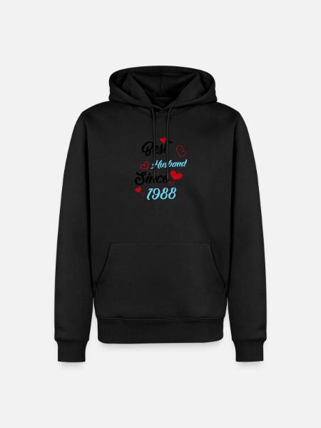 Best Husband Since 1988 Wedding - Men’s Premium Organic Hoodie - 
