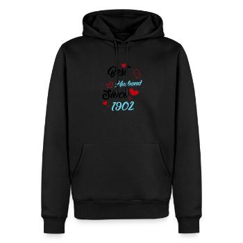 Meilleur mari depuis 1902 Mariage - Sweat à capuche Premium bio Homme - noir - Devant - Nico (187cm)