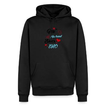 Bester Ehemann seit 1910 Hochzeit - Männer Premium Bio Hoodie - Schwarz - Vorne - Nico (187cm)