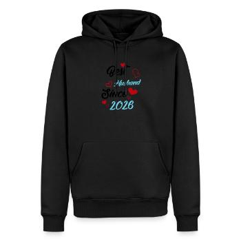 Bester Ehemann seit 2026 Hochzeit - Männer Premium Bio Hoodie - Schwarz - Vorne - Nico (187cm)