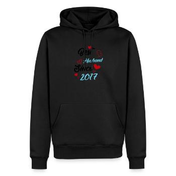Best Husband Since 2017 Wedding - Men’s Premium Organic Hoodie - black - Front - Nico (187cm)
