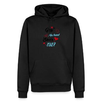 Best Husband Since 1927 Wedding - Men’s Premium Organic Hoodie - black - Front - Nico (187cm)