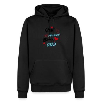 Best Husband Since 1929 Wedding - Men’s Premium Organic Hoodie - black - Front - Nico (187cm)
