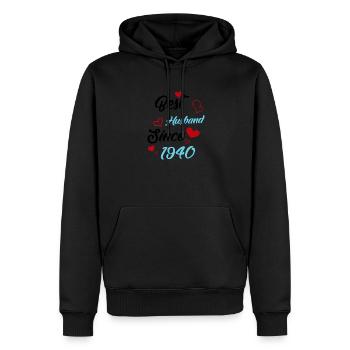 Best Husband Since 1940 Wedding - Men’s Premium Organic Hoodie - black - Front - Nico (187cm)