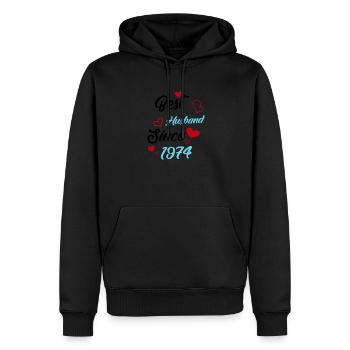 Best Husband Since 1974 Wedding - Men’s Premium Organic Hoodie - black - Front - Nico (187cm)