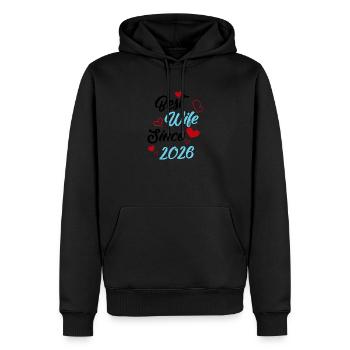 Jubiläums-Trauzeugin seit 2026 Hochzeit - Männer Premium Bio Hoodie - Schwarz - Vorne - Nico (187cm)