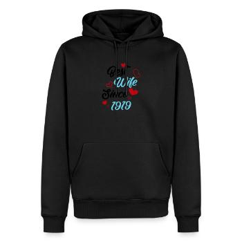 Jubiläum Trauerbeste Ehefrau seit 1919 Hochzeit - Männer Premium Bio Hoodie - Schwarz - Vorne - Nico (187cm)