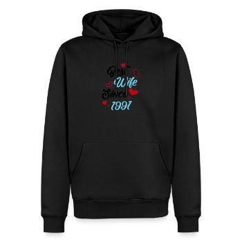 Anniversary Best Wife Since 1991 Wedding - Men’s Premium Organic Hoodie - black - Front - Nico (187cm)