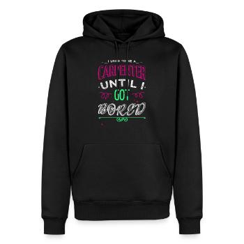 Idée cadeau Citation drôle Sabrina Carpenter T-shirts - Sweat à capuche Premium bio Homme - noir - Devant - Nico (187cm)