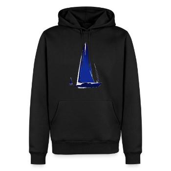Segelsport Segler Segeln Segelschiff Segelboot - Männer Premium Bio Hoodie - Schwarz - Vorne - Nico (187cm)