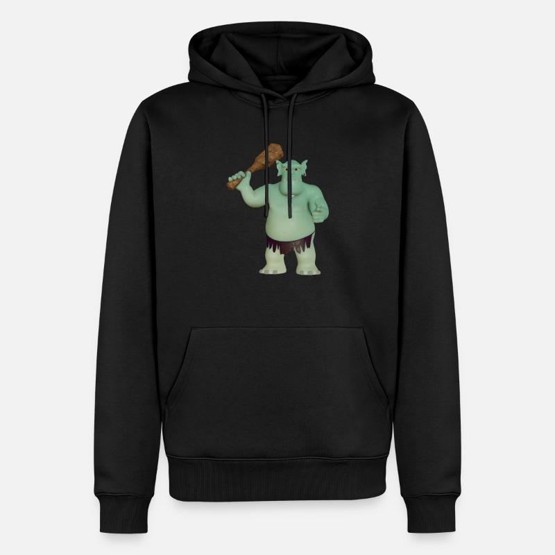 Steinzeit - Männer Premium Bio Hoodie - Schwarz