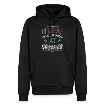 Novelist Article Contentwriter Novel Present Idea - Men’s Premium Organic Hoodie - black - Front - Nico (187cm)