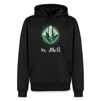Maiglöckchen des 1. Mai - Männer Premium Bio Hoodie - Schwarz - Vorne - Nico (187cm)