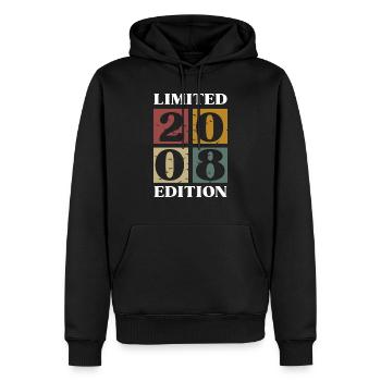 Vintage Gift 2008 Anniversary Limited Edition - Men’s Premium Organic Hoodie - black - Front - Nico (187cm)