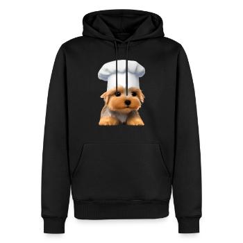 Yorkshire Terrier Chien de cuisine Restaurateur Chiot - Sweat à capuche Premium bio Homme - noir - Devant - Nico (187cm)