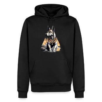 Ägyptischer Hund Nr. 1 - Männer Premium Bio Hoodie - Schwarz - Vorne - Nico (187cm)