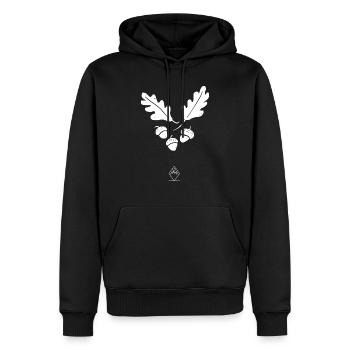 Oak - Nature ohne Schrift - Männer Premium Bio Hoodie - Schwarz - Vorne - Nico (187cm)