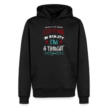 Cat Humor Statement Humor Birthday Present Idea - Men’s Premium Organic Hoodie - black - Front - Nico (187cm)