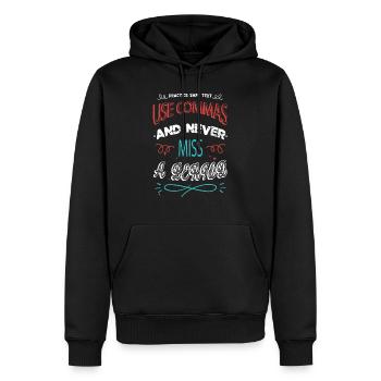 blagues tasses livre amant editeur lecture citation - Sweat à capuche Premium bio Homme - noir - Devant - Nico (187cm)