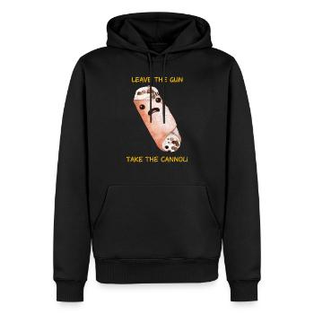 Leave The Gun, Take The Cannoli . Patisserie - Men’s Premium Organic Hoodie - black - Front - Nico (187cm)