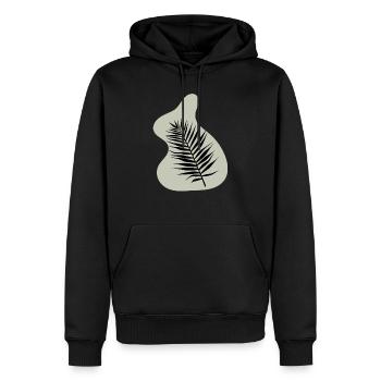 Palm leaf - Men’s Premium Organic Hoodie - black - Front - Nico (187cm)